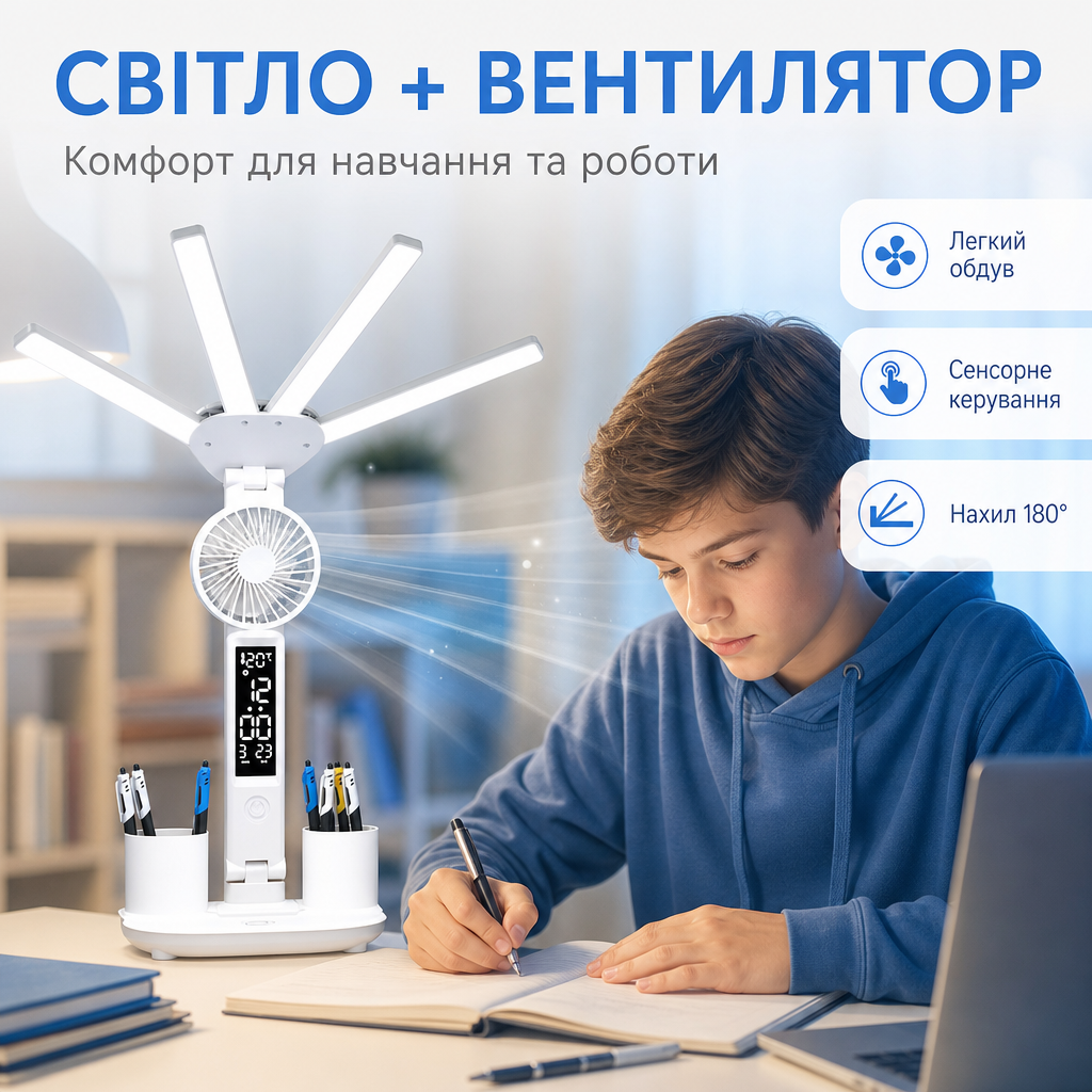 Вентилятор та сенсорне керування
